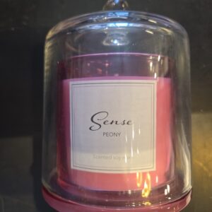 Sense Doftljus med kupa Peony (Pion) Cerisrosa 10x11cm