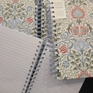 Anteckningsbok Burde Spiral Flower Linjerad Blå/Grön A5