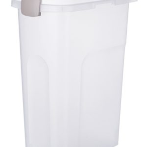 Fodertunna 25 l/ 24 × 51 × 39 cm transparant vit