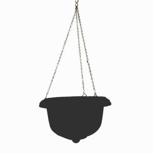 Ampel 30 cm Svart . kedja
