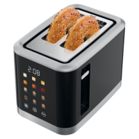 Brödrost 2 skivor Digital Svart