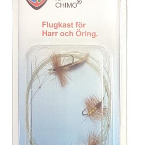 Flugkast med 3st våtflugor dubbelkrok #12