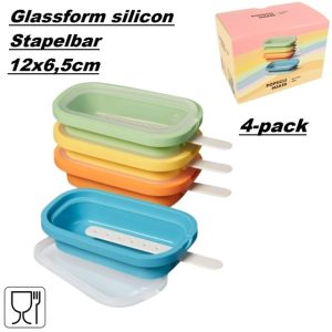 Glassform Silicon Stapelbar 4p.