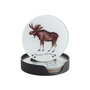 Glasunderlägg Älg i glas