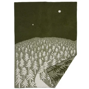 Ulpläd House In The Forest Grön 130x180 cm