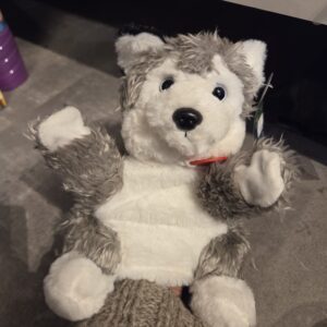 Handdocka Huskey Plysch