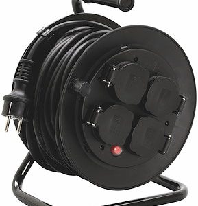 Kabelvinda Svart 20 m IP44