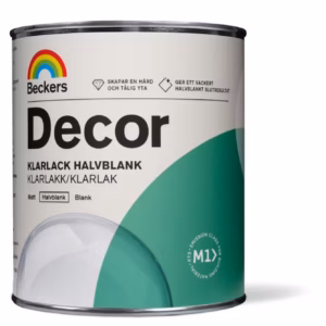 Klarlack Decor Halvblank 0,75L Beckers