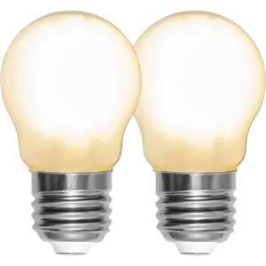 LED-lampa E27 4.5W=40W Klot Frosted 2-pack