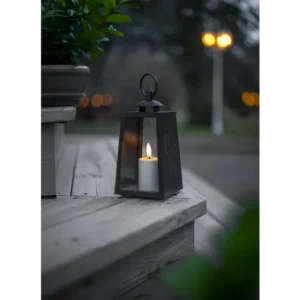 Lykta Flamme Lantern 10 x 20 cm + 52 cm lykthållare.