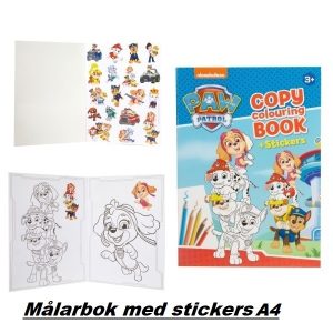 Målarbok m. stickers Paw Patrol