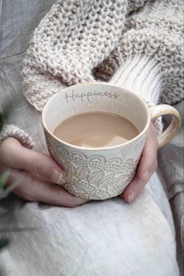 Majas Happiness Mugg med handtag Caramel