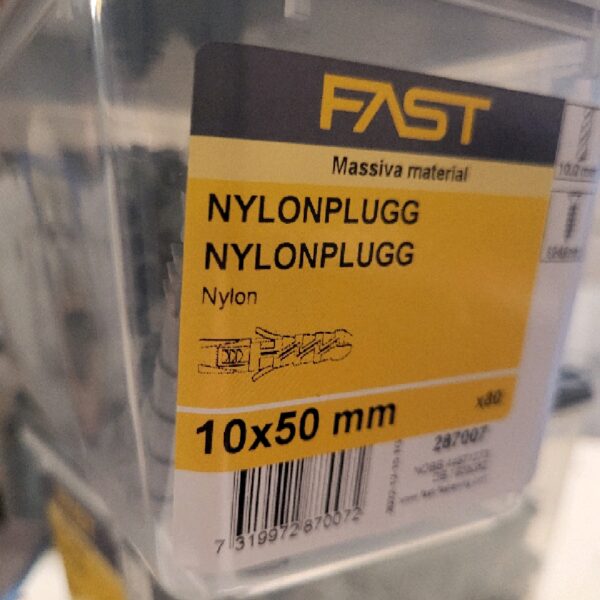 NYLONPLUGG 10X50 BRK=80