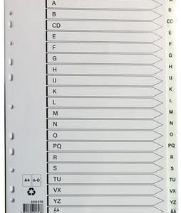 Plastregister A4 A-Ö Vit