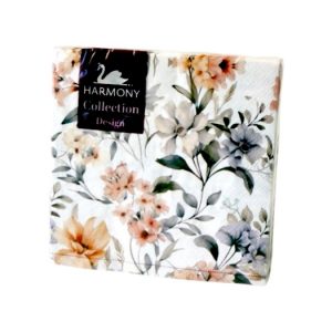 Servett Watercolor Flowers 33x33 cm