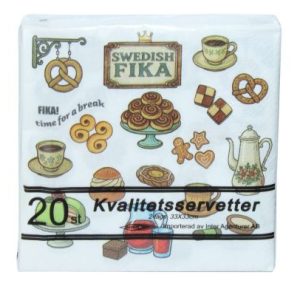 Servetter 33x33cm 20p Swedish Fika
