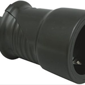 Skarvuttag utan lock Svart IP44