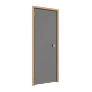 Bastudörr 7x20 Trend med rökfärgat glas och furukarm