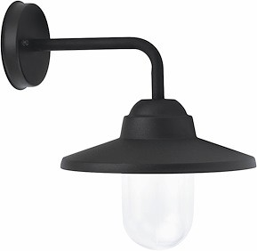 Väggarmatur Ek, Svart, IP44