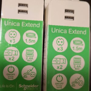 Grenuttag 3V +2xUSB jord 1.5mtr